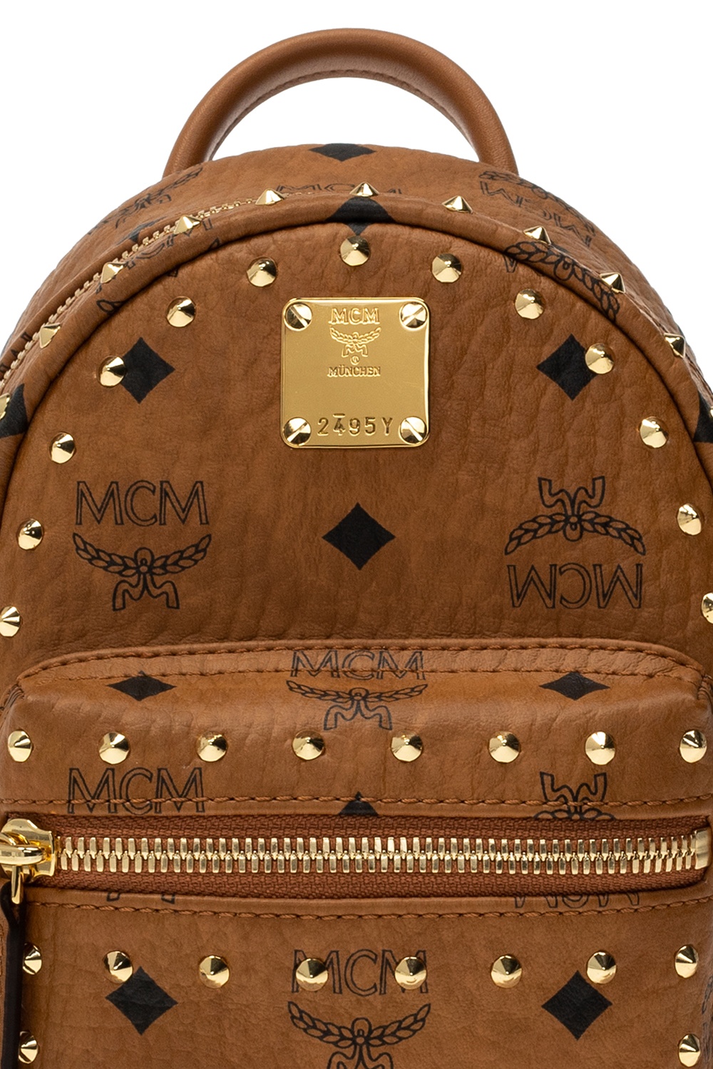 Mcm clearance logo backpack